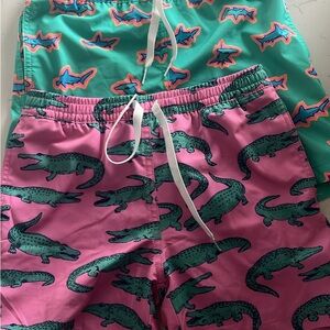 Chubbies Boys Apex lined Swimmers shorter inseam TWO PAIR